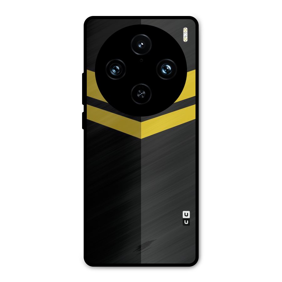Yellow Lines Metal Back Case for Vivo X100 Pro