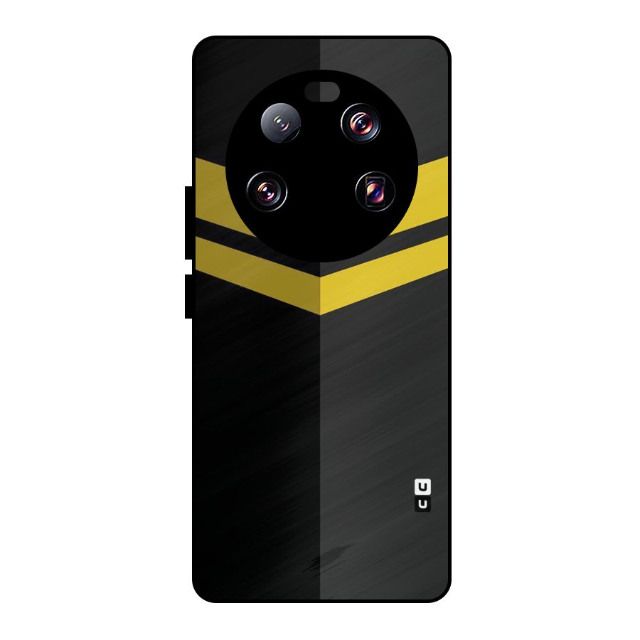 Yellow Lines Metal Back Case for Xiaomi 13 Ultra