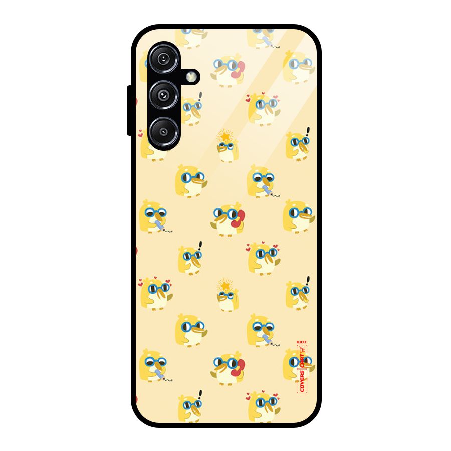 Yellow Parrot Glass Back Case for Galaxy M34 5G