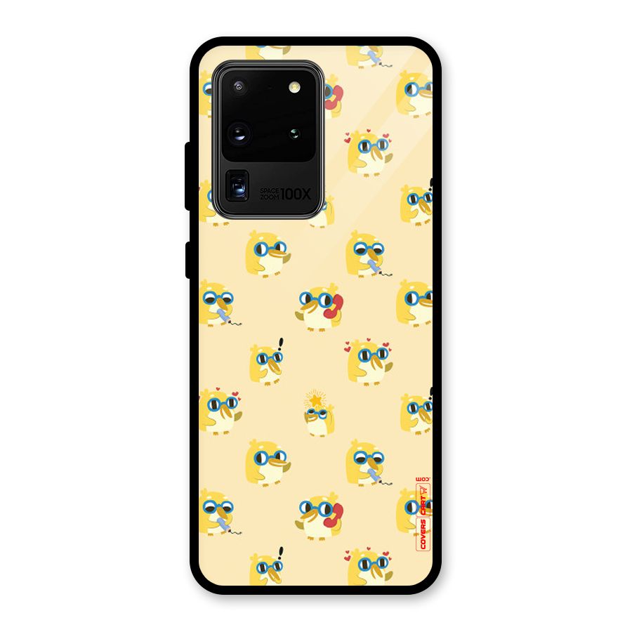 Yellow Parrot Glass Back Case for Galaxy S20 Ultra