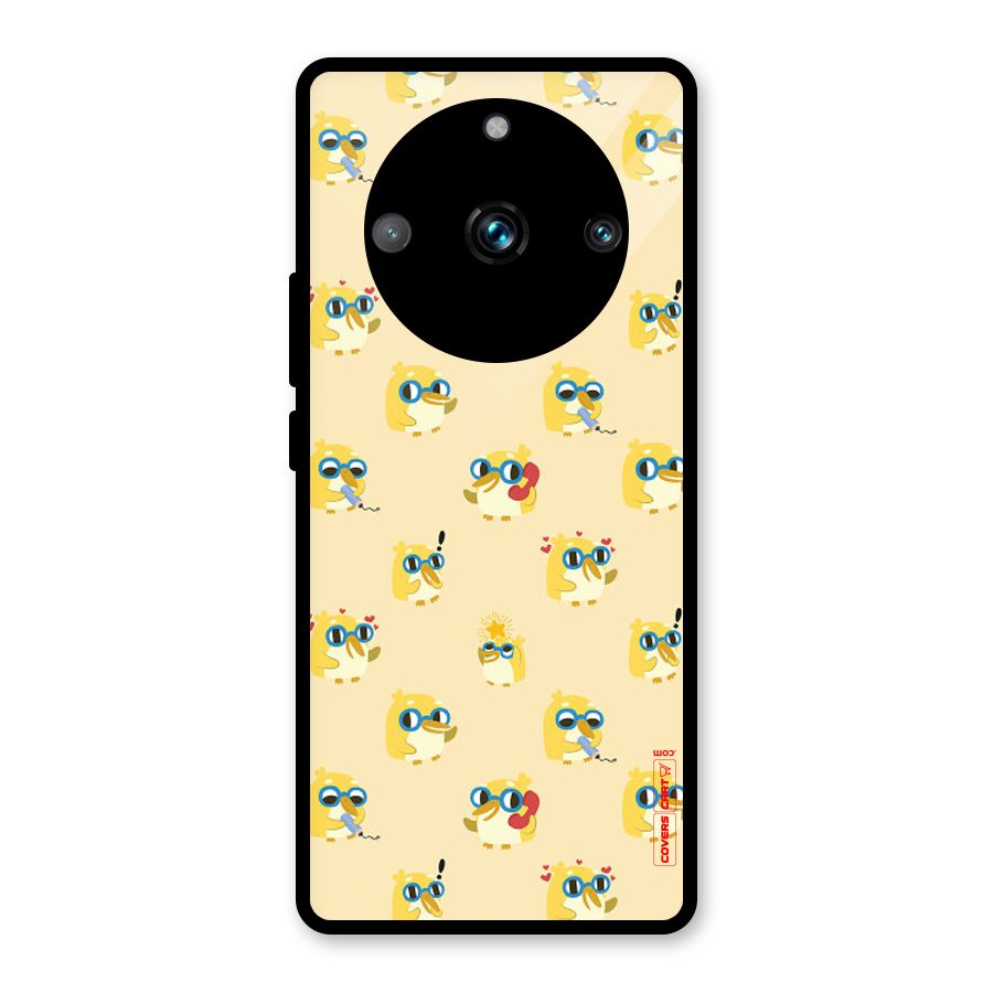 Yellow Parrot Glass Back Case for Realme 11 Pro Plus