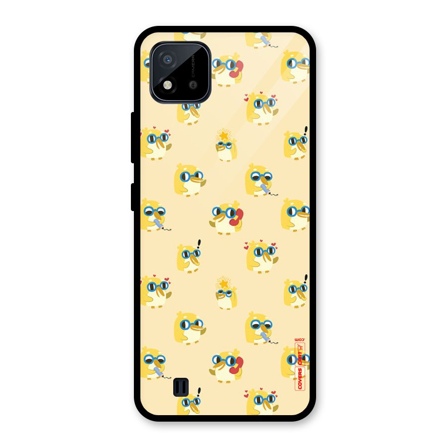 Yellow Parrot Glass Back Case for Realme C11 2021