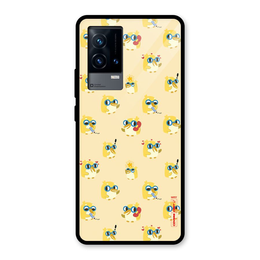 Yellow Parrot Glass Back Case for iQOO 9 5G