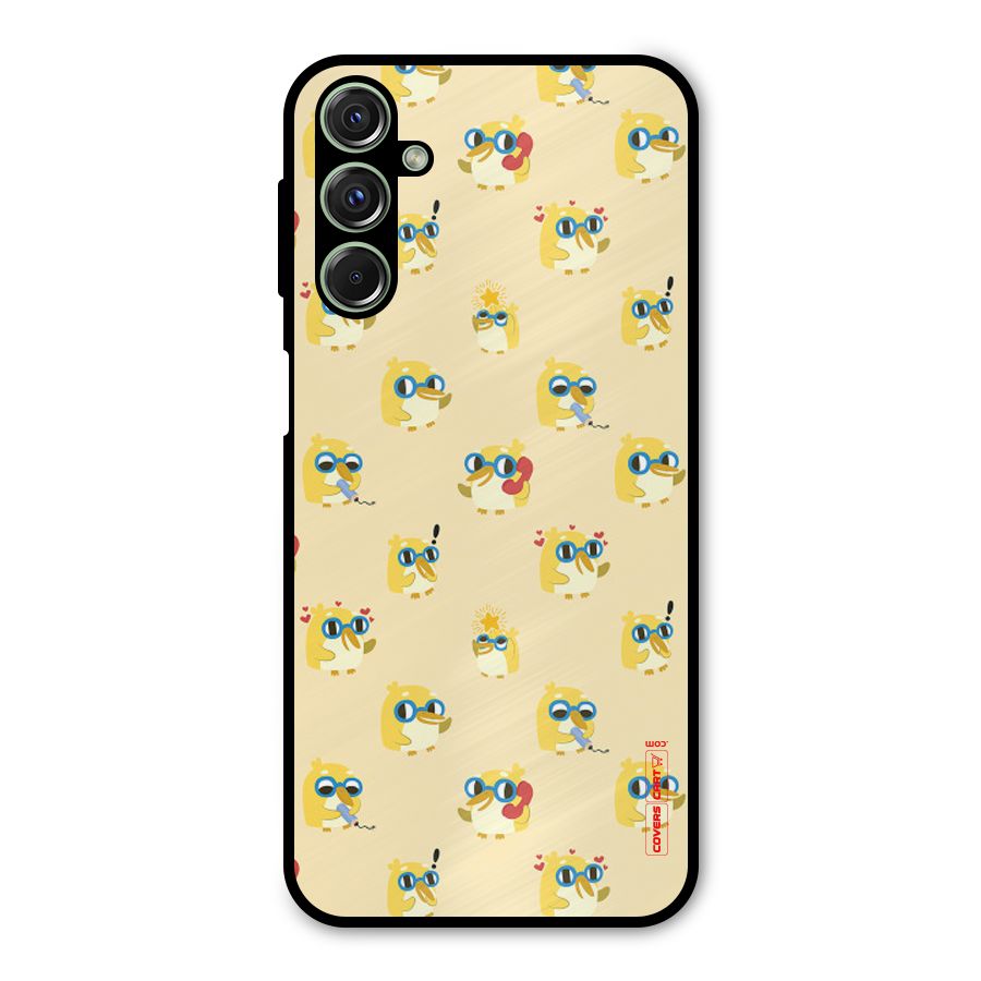 Yellow Parrot Metal Back Case for Galaxy F34