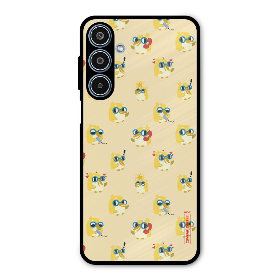 Yellow Parrot Metal Back Case for Galaxy M35