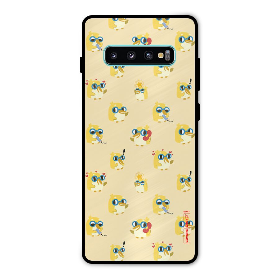 Yellow Parrot Metal Back Case for Galaxy S10 Plus