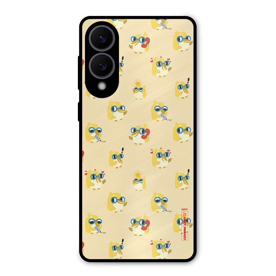 Yellow Parrot Metal Back Case for Galaxy S25 Edge