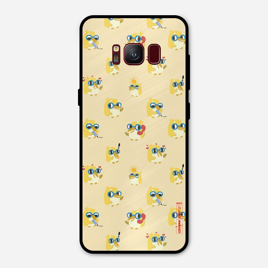 Yellow Parrot Metal Back Case for Galaxy S8