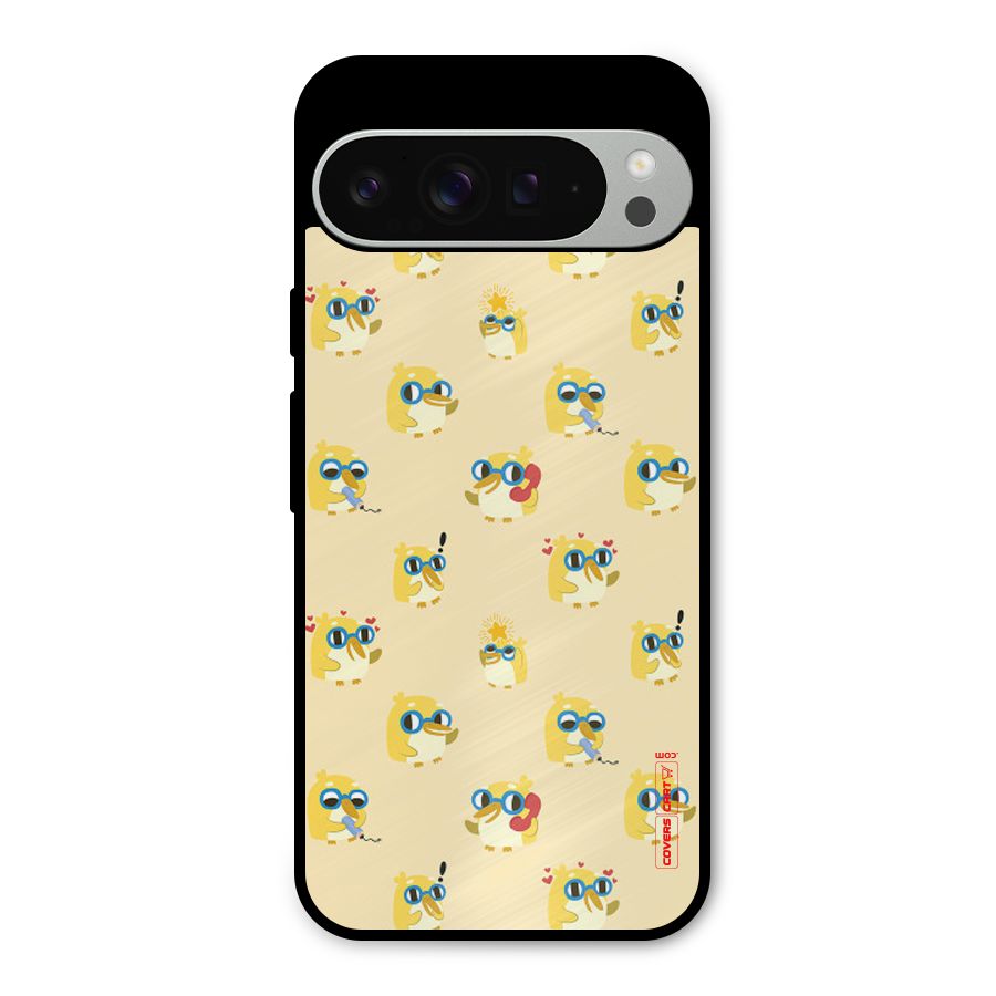 Yellow Parrot Metal Back Case for Google Pixel 9 Pro XL