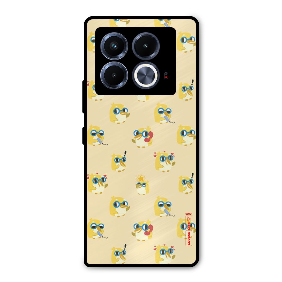 Yellow Parrot Metal Back Case for Infinix Note 40 5G