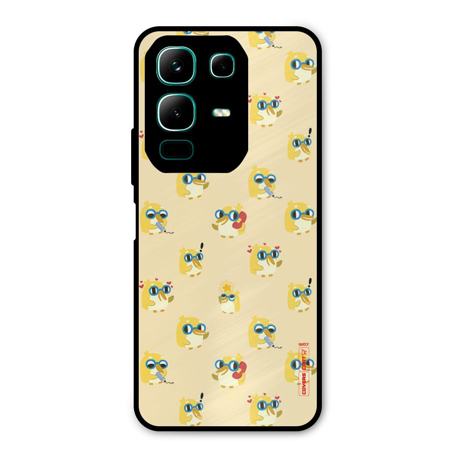 Yellow Parrot Metal Back Case for Infinix Note 50x