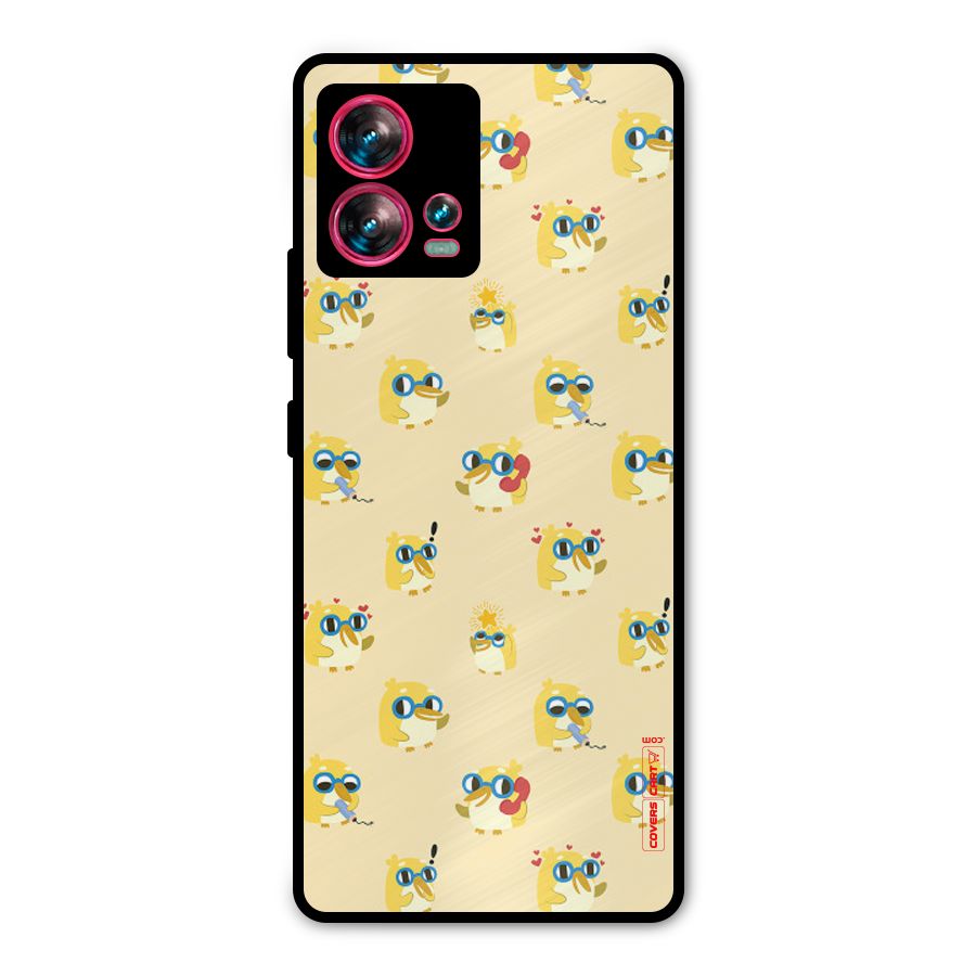 Yellow Parrot Metal Back Case for Motorola Edge 30 Fusion