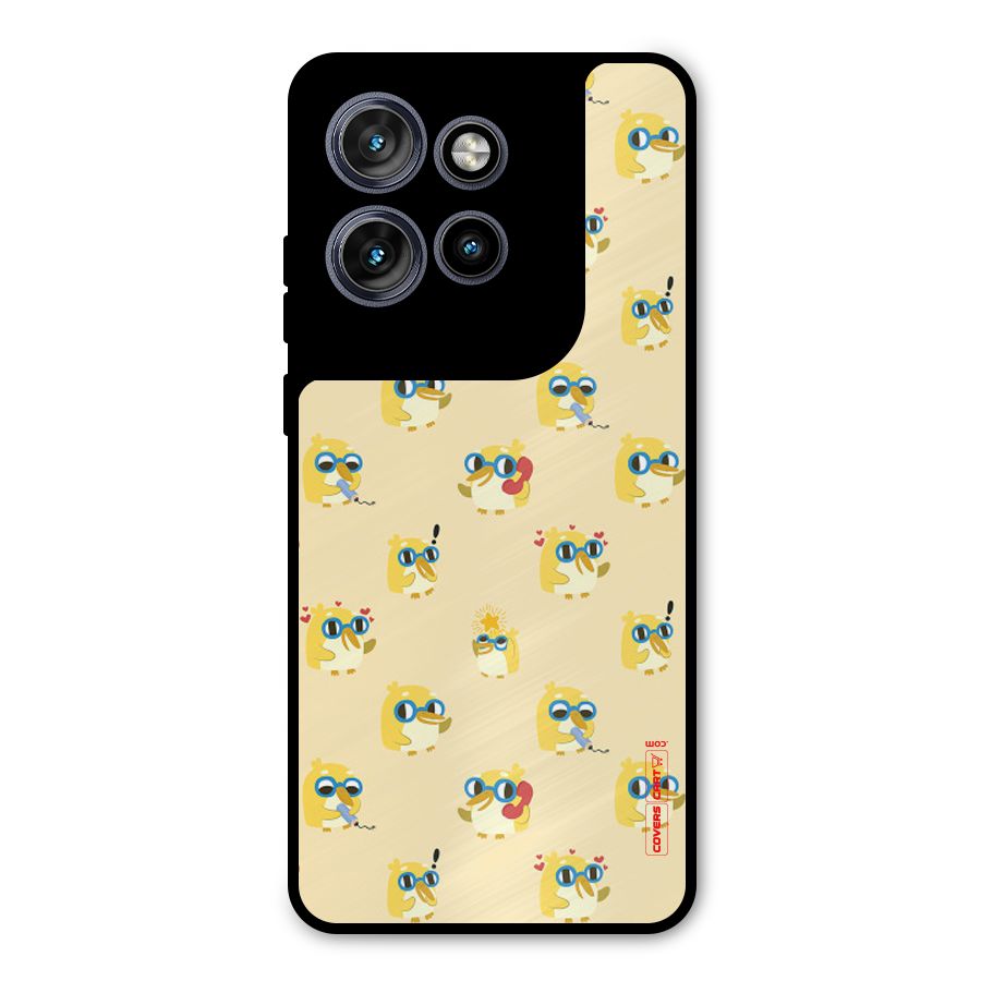 Yellow Parrot Metal Back Case for Motorola Edge 50 Neo