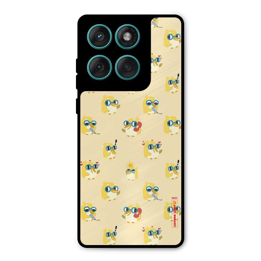 Yellow Parrot Metal Back Case for Motorola Edge 60