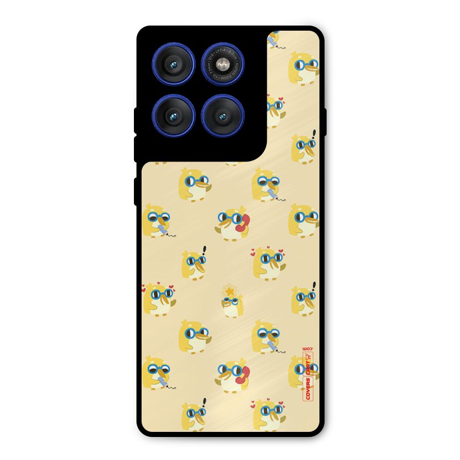 Yellow Parrot Metal Back Case for Motorola Edge 60 Pro