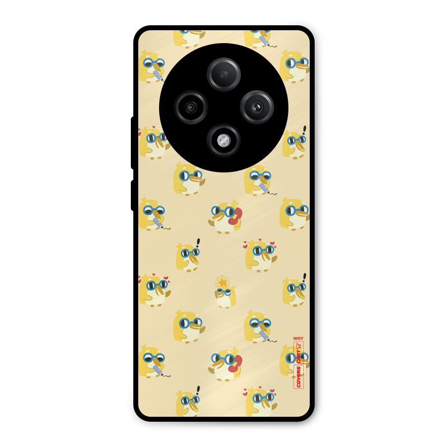 Yellow Parrot Metal Back Case for Oppo F27 Pro Plus