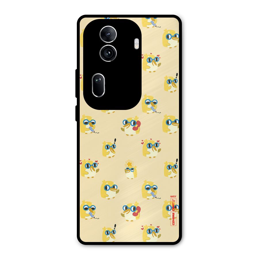 Yellow Parrot Metal Back Case for Oppo Reno11 Pro 5G