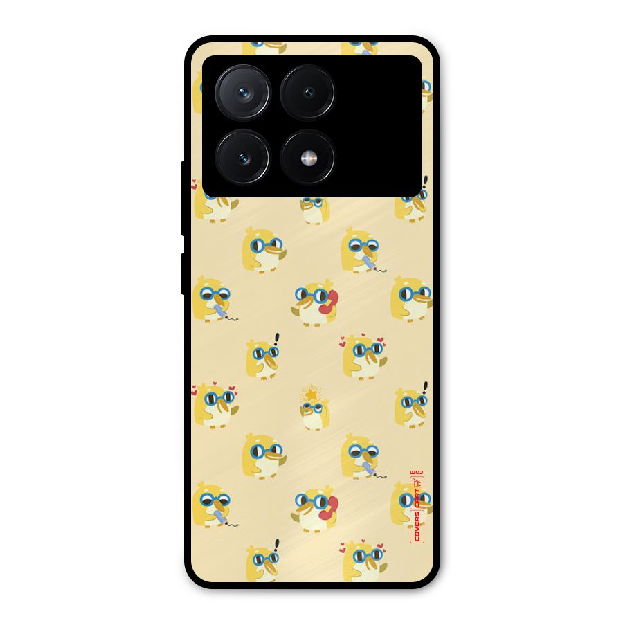 Yellow Parrot Metal Back Case for Poco X6 Pro