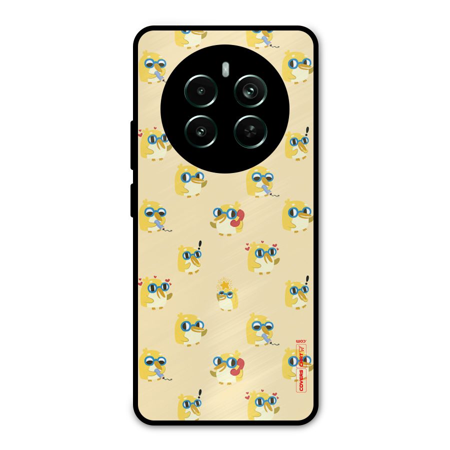 Yellow Parrot Metal Back Case for Realme 12 Pro Plus