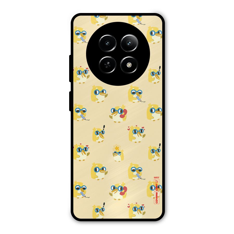 Yellow Parrot Metal Back Case for Realme 12x 5G
