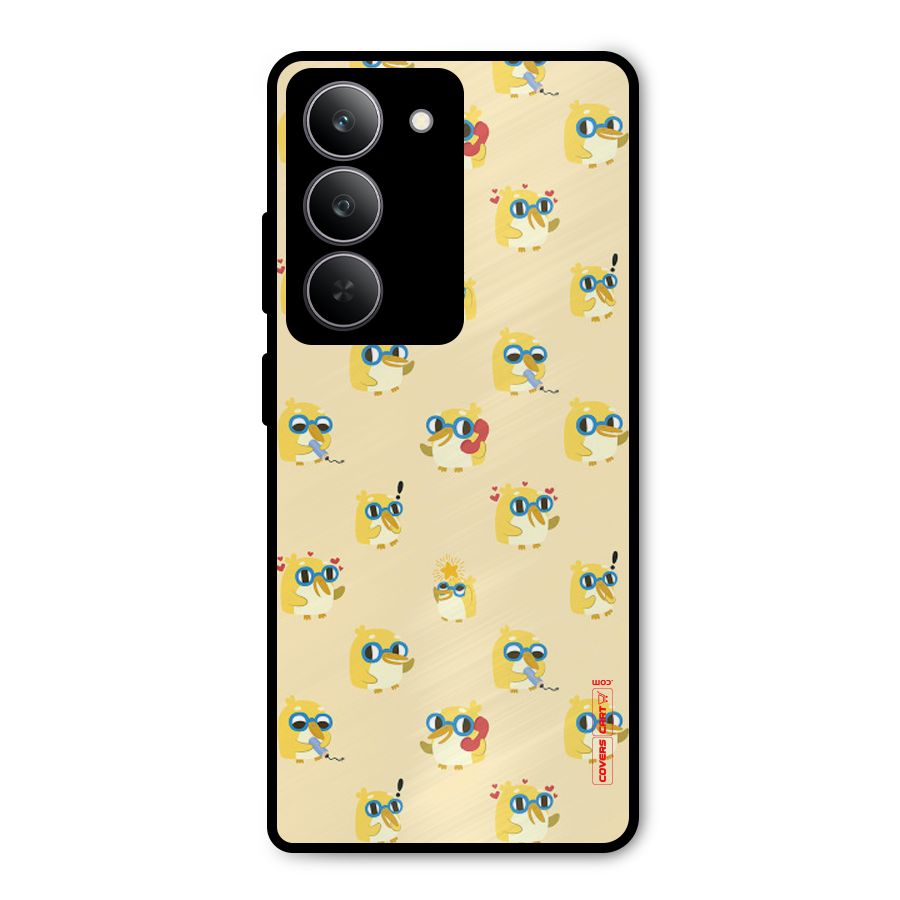 Yellow Parrot Metal Back Case for Realme 14x