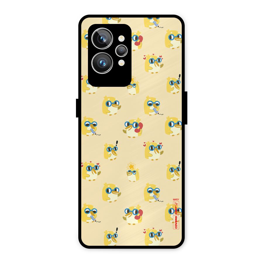 Yellow Parrot Metal Back Case for Realme GT2 Pro