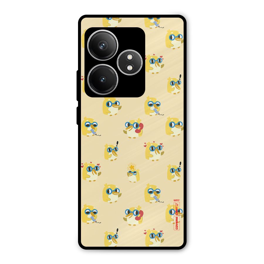 Yellow Parrot Metal Back Case for Realme GT 6T