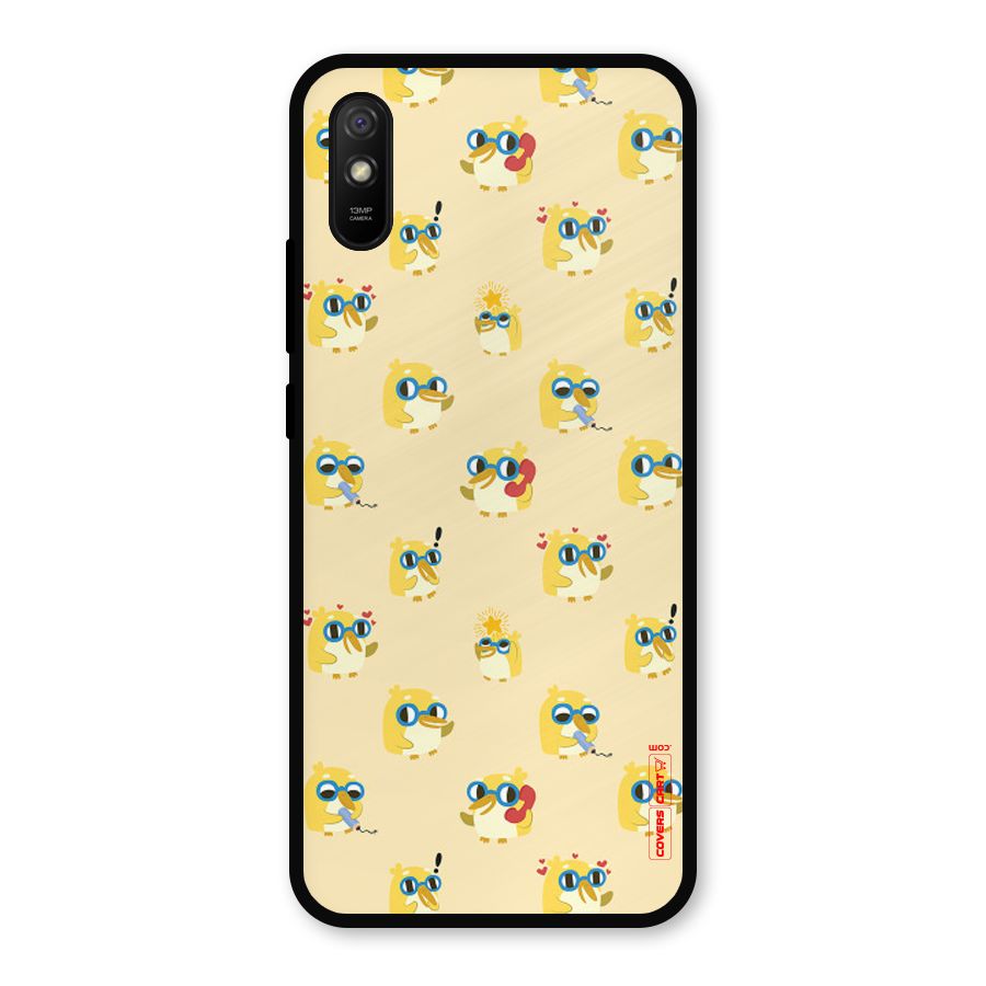 Yellow Parrot Metal Back Case for Redmi 9i