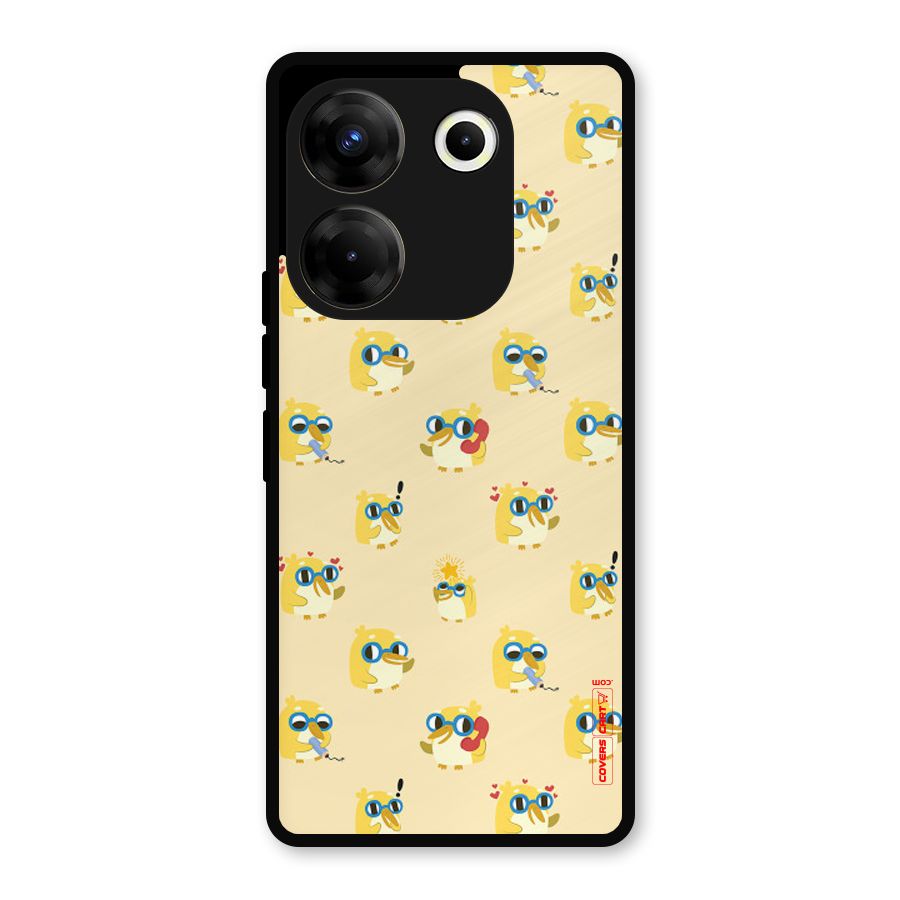 Yellow Parrot Metal Back Case for Tecno Camon 20 Pro
