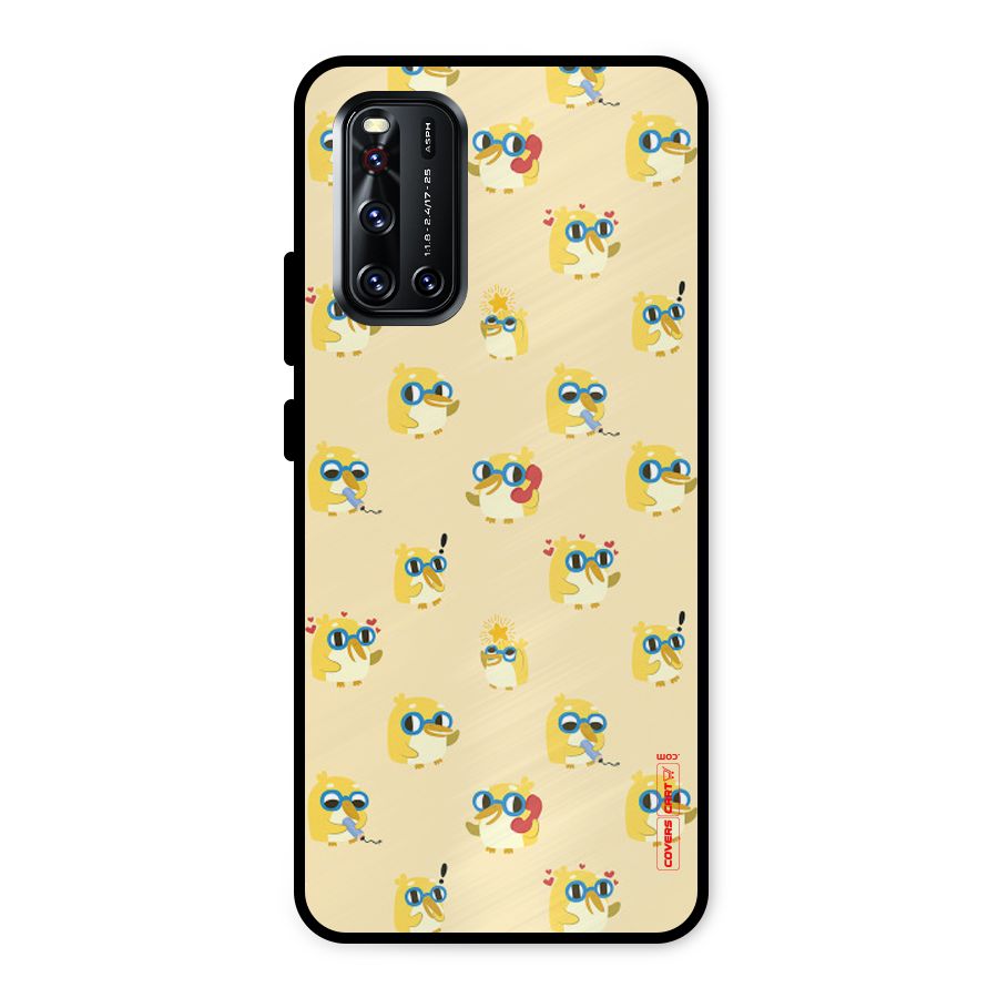 Yellow Parrot Metal Back Case for Vivo V19