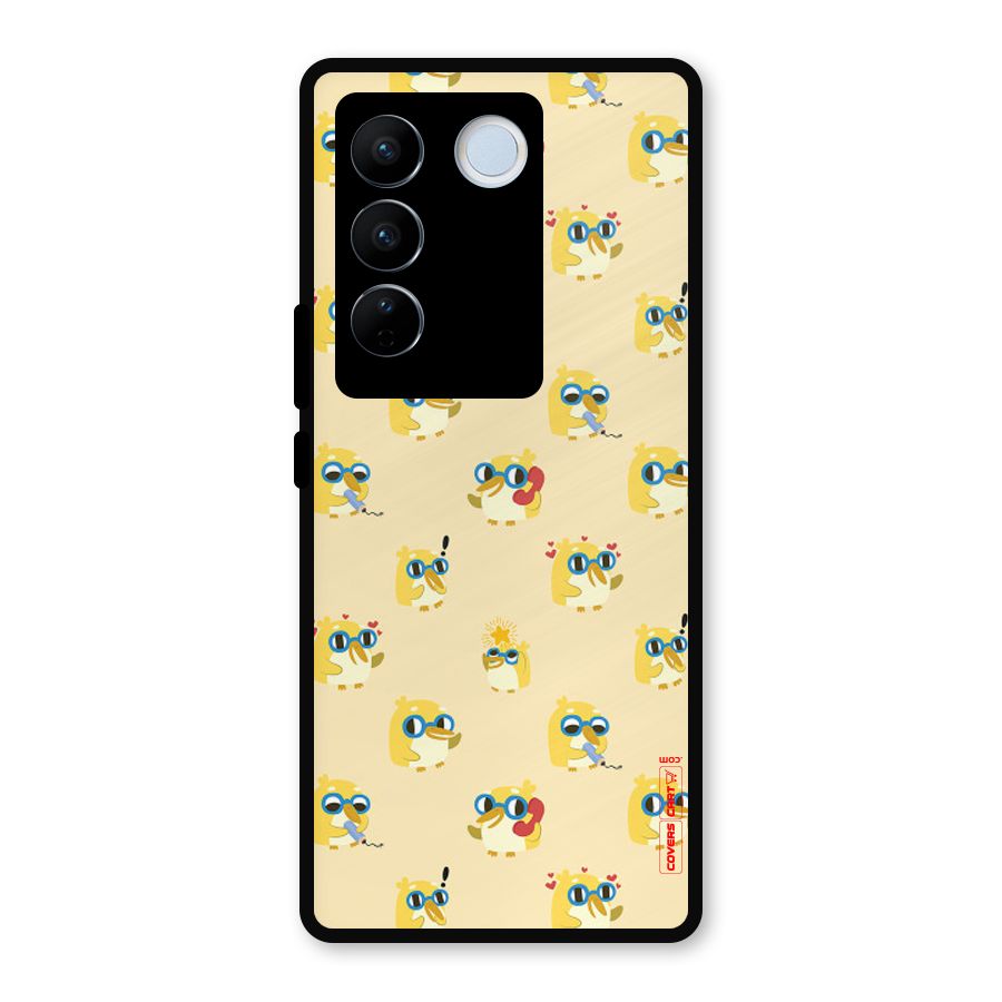 Yellow Parrot Metal Back Case for Vivo V27