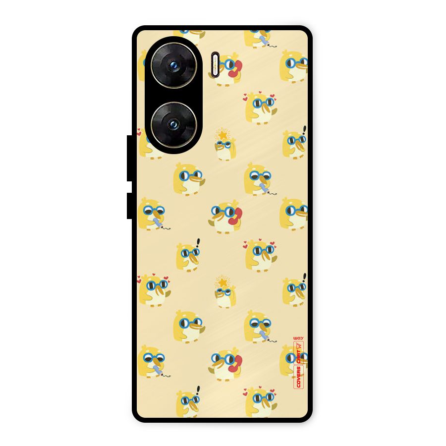 Yellow Parrot Metal Back Case for Vivo V29e