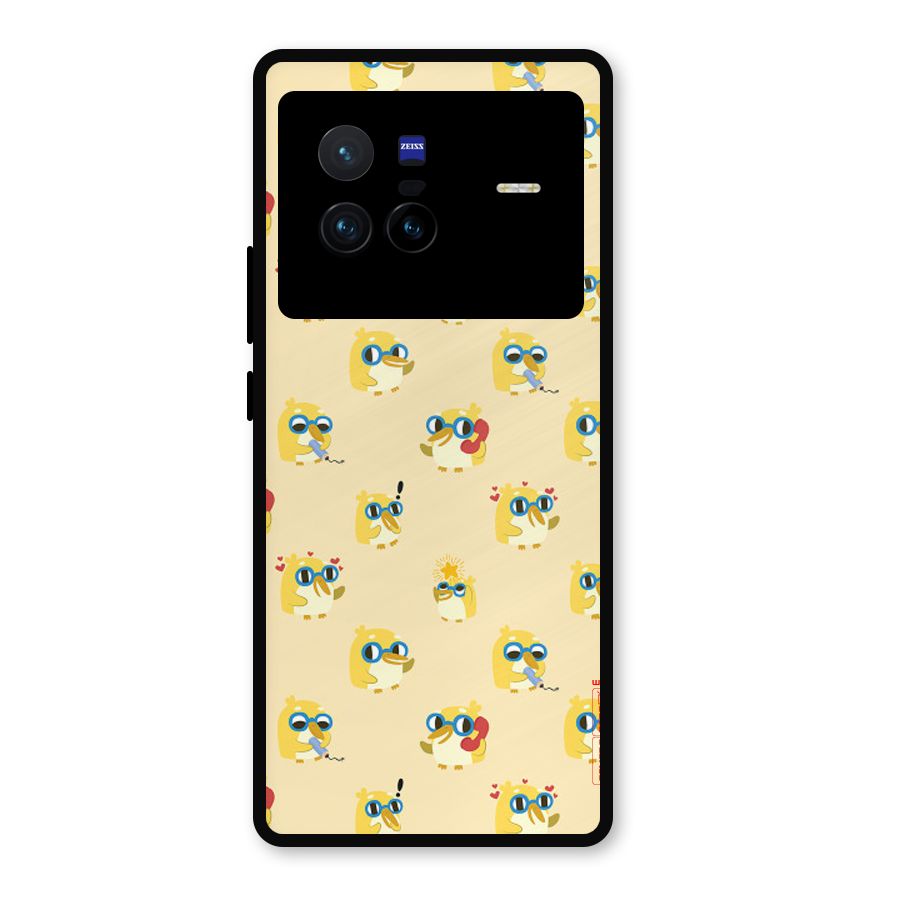 Yellow Parrot Metal Back Case for Vivo X80