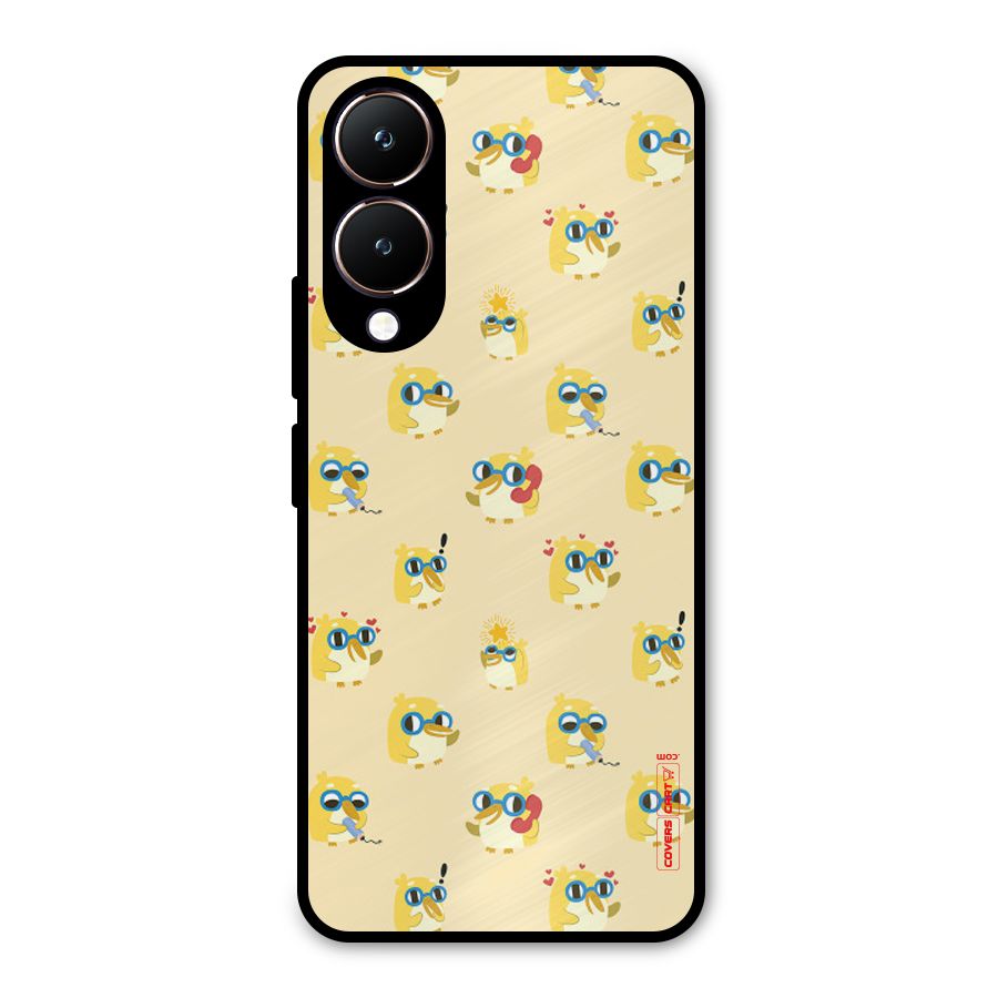 Yellow Parrot Metal Back Case for Vivo Y28