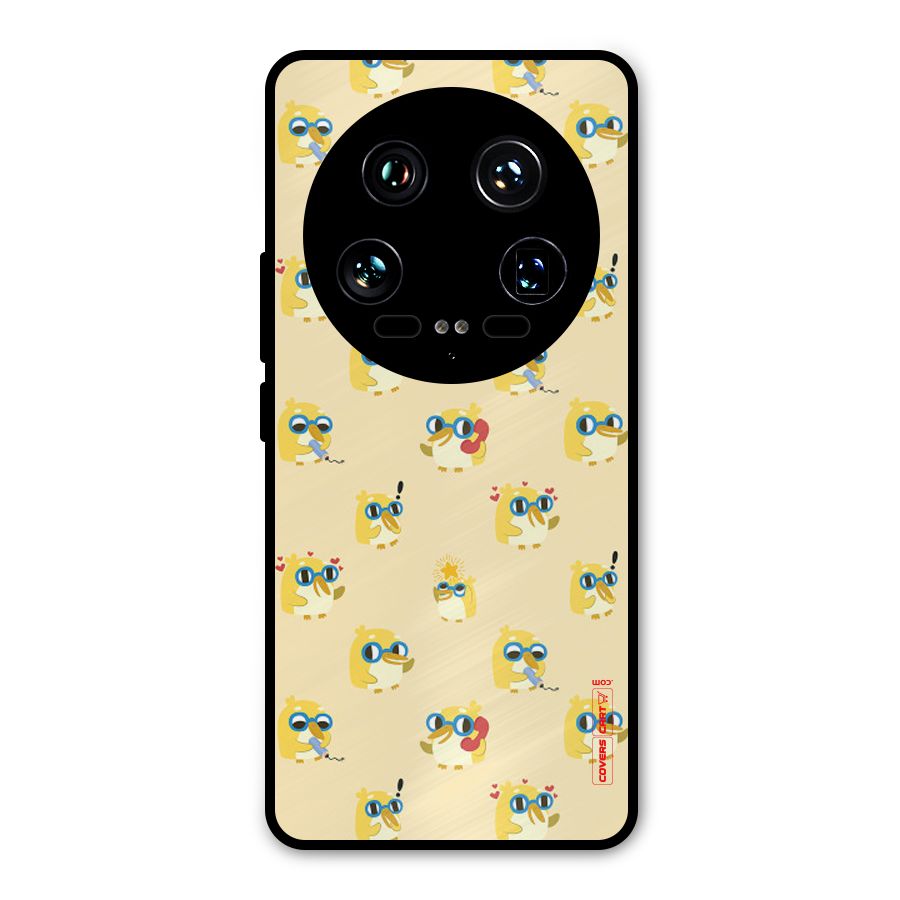 Yellow Parrot Metal Back Case for Xiaomi 14 Ultra