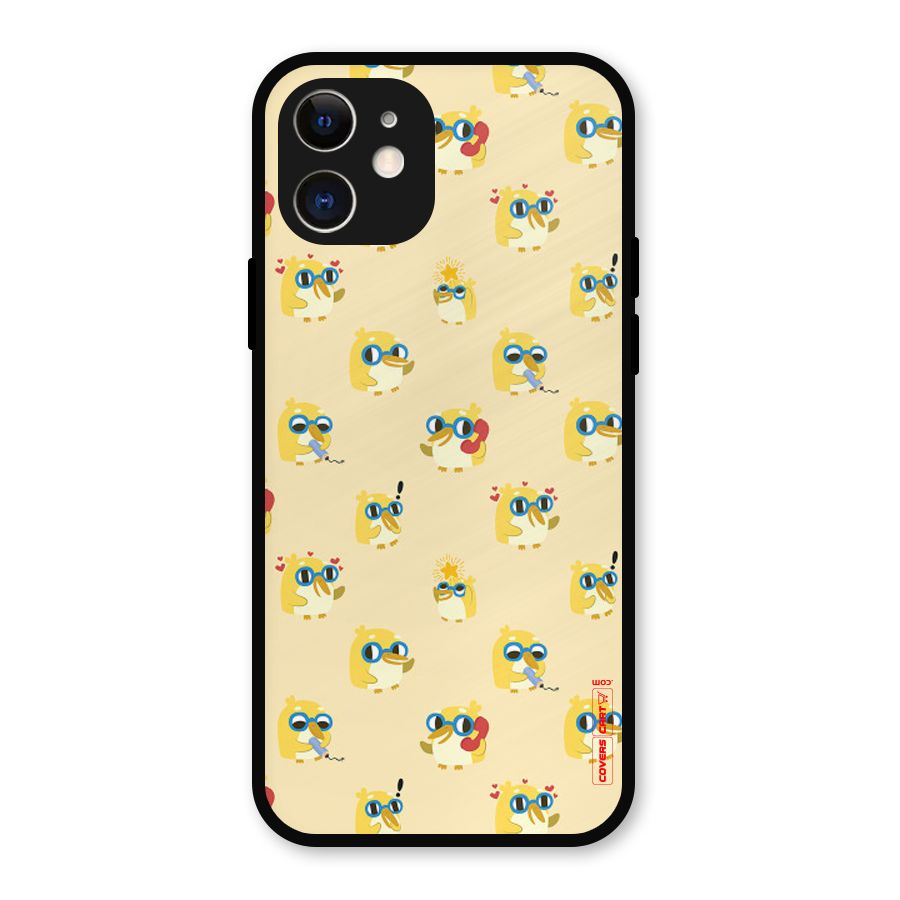Yellow Parrot Metal Back Case for iPhone 12