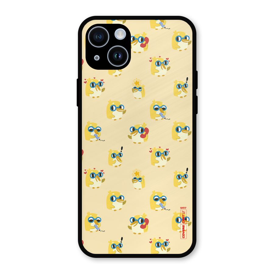 Yellow Parrot Metal Back Case for iPhone 14
