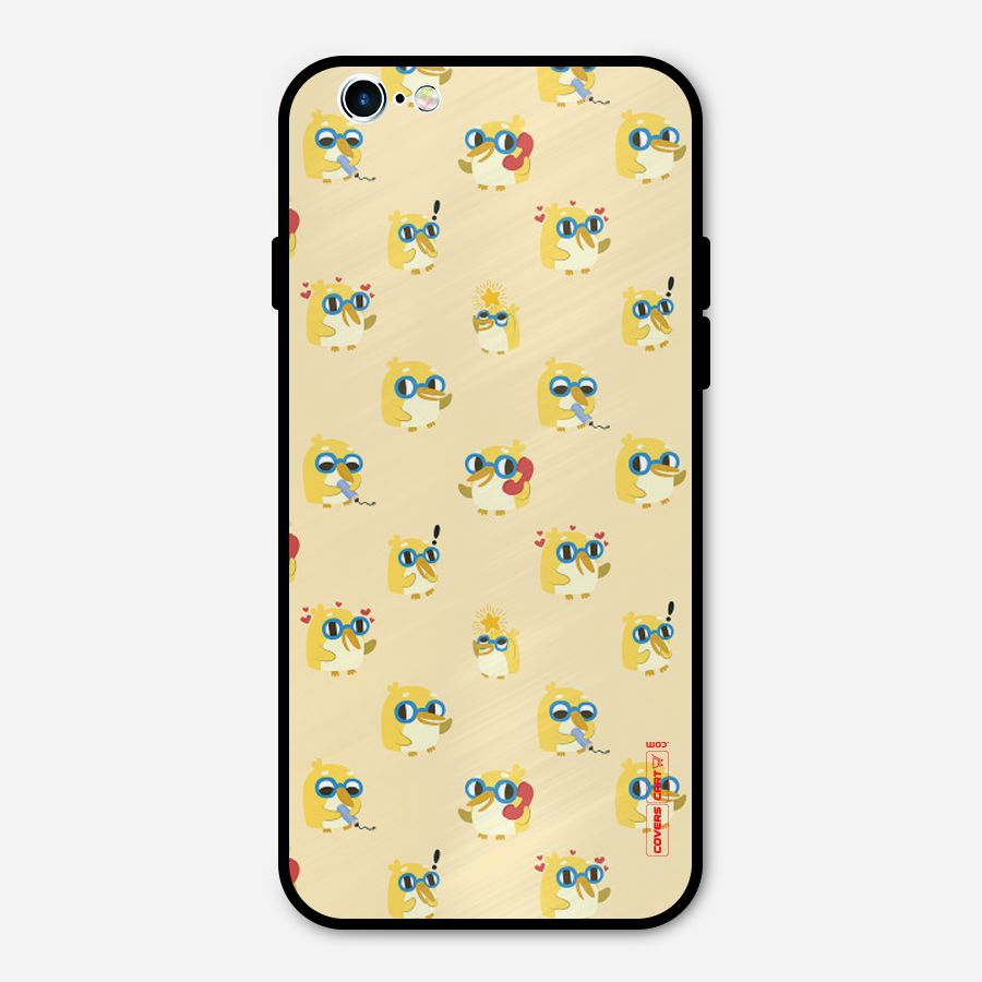 Yellow Parrot Metal Back Case for iPhone 6 6s