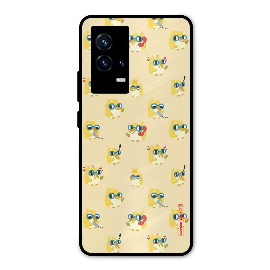 Yellow Parrot Metal Back Case for iQOO 9 5G