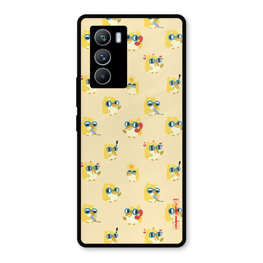 Yellow Parrot Metal Back Case for iQOO 9 SE