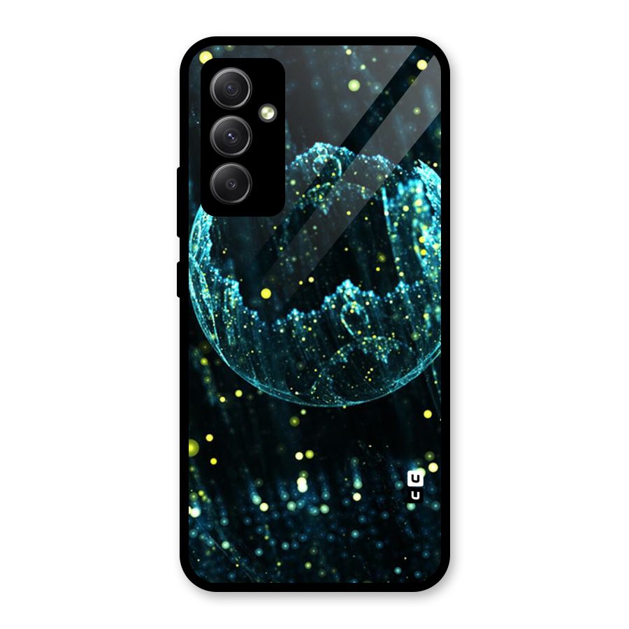 Yellow Rain Glass Back Case for Galaxy A34