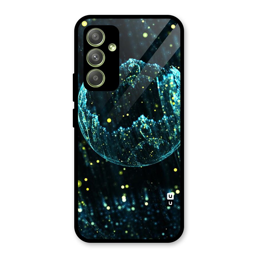 Yellow Rain Glass Back Case for Galaxy A54