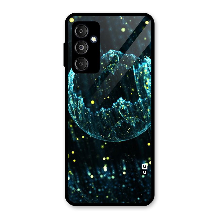 Yellow Rain Glass Back Case for Galaxy M14 5G