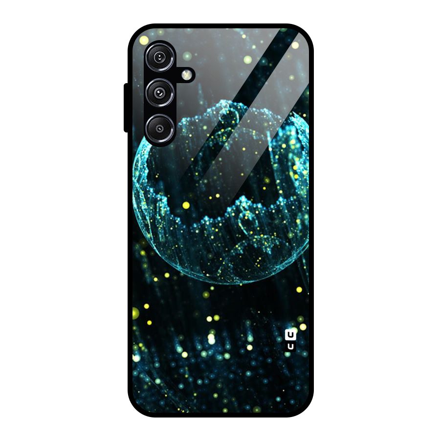 Yellow Rain Glass Back Case for Galaxy M34 5G