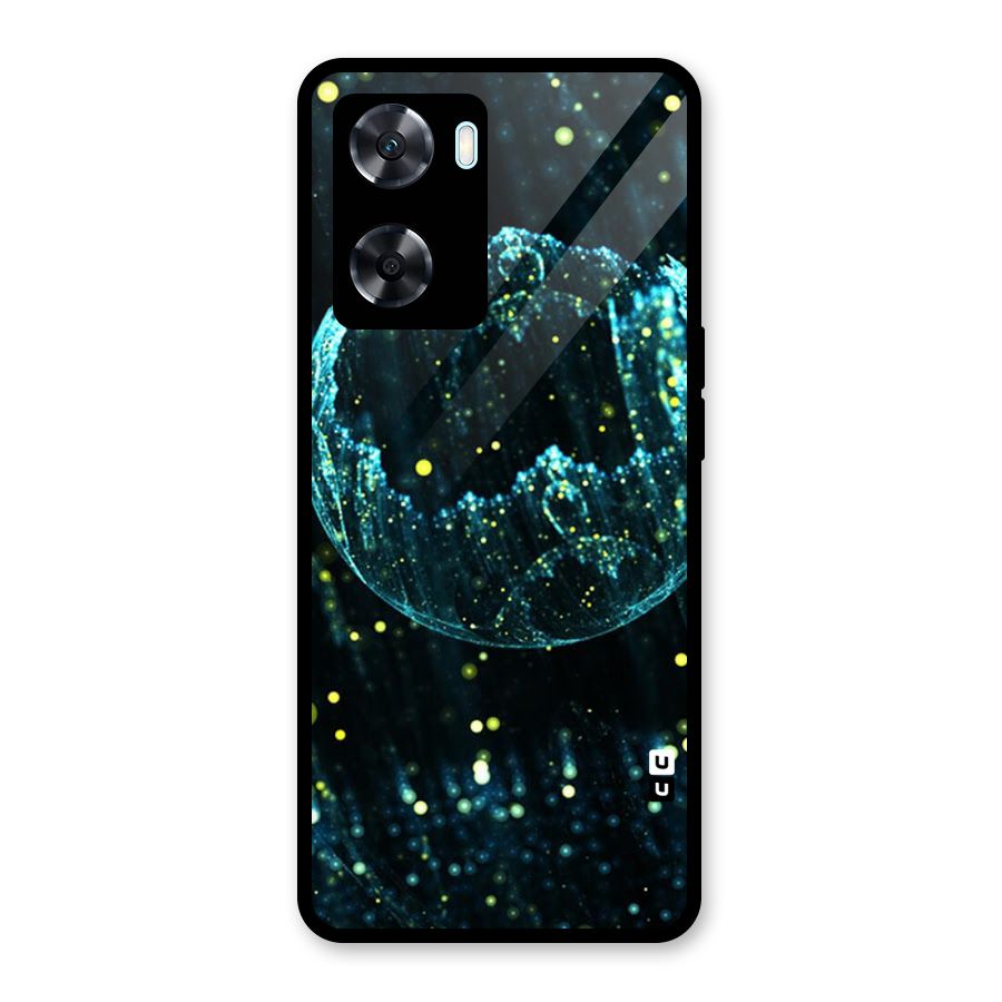 Yellow Rain Glass Back Case for Oppo A77s