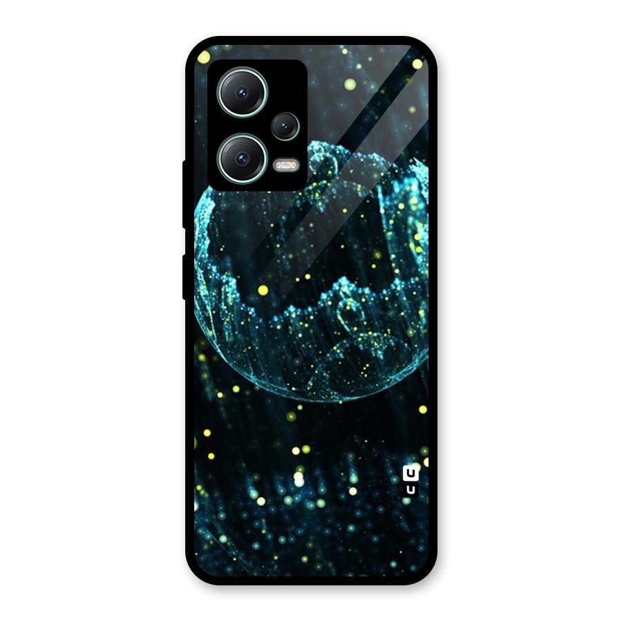 Yellow Rain Glass Back Case for Poco X5