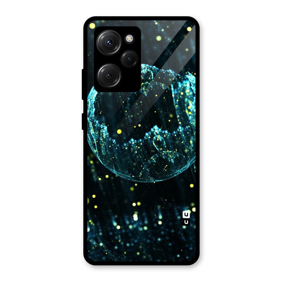 Yellow Rain Glass Back Case for Poco X5 Pro