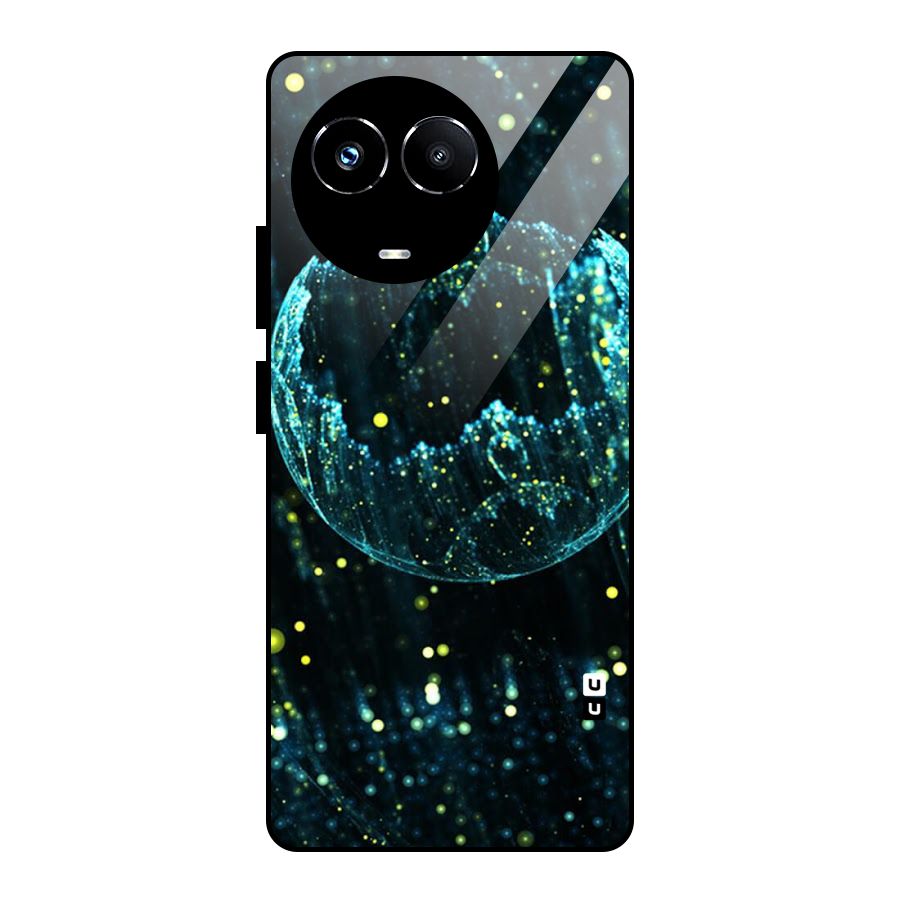 Yellow Rain Glass Back Case for Realme Narzo 60X