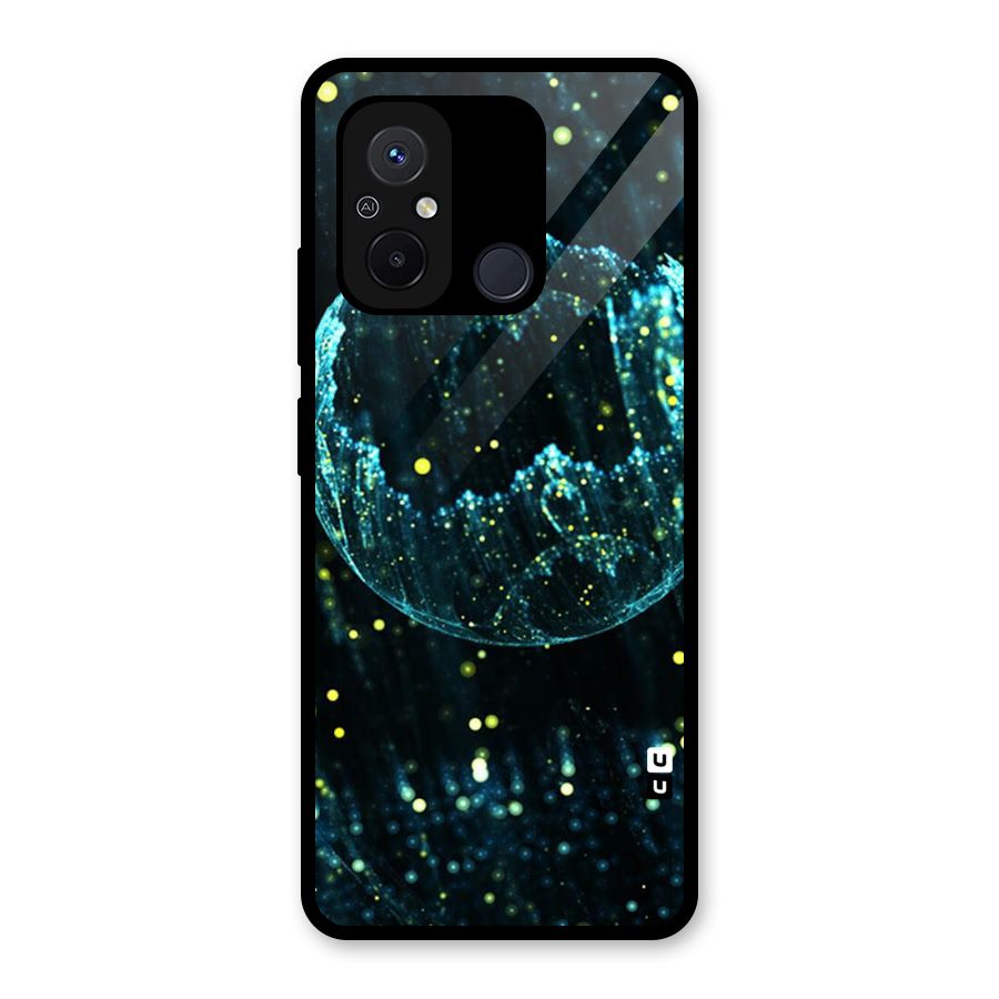 Yellow Rain Glass Back Case for Redmi 12C