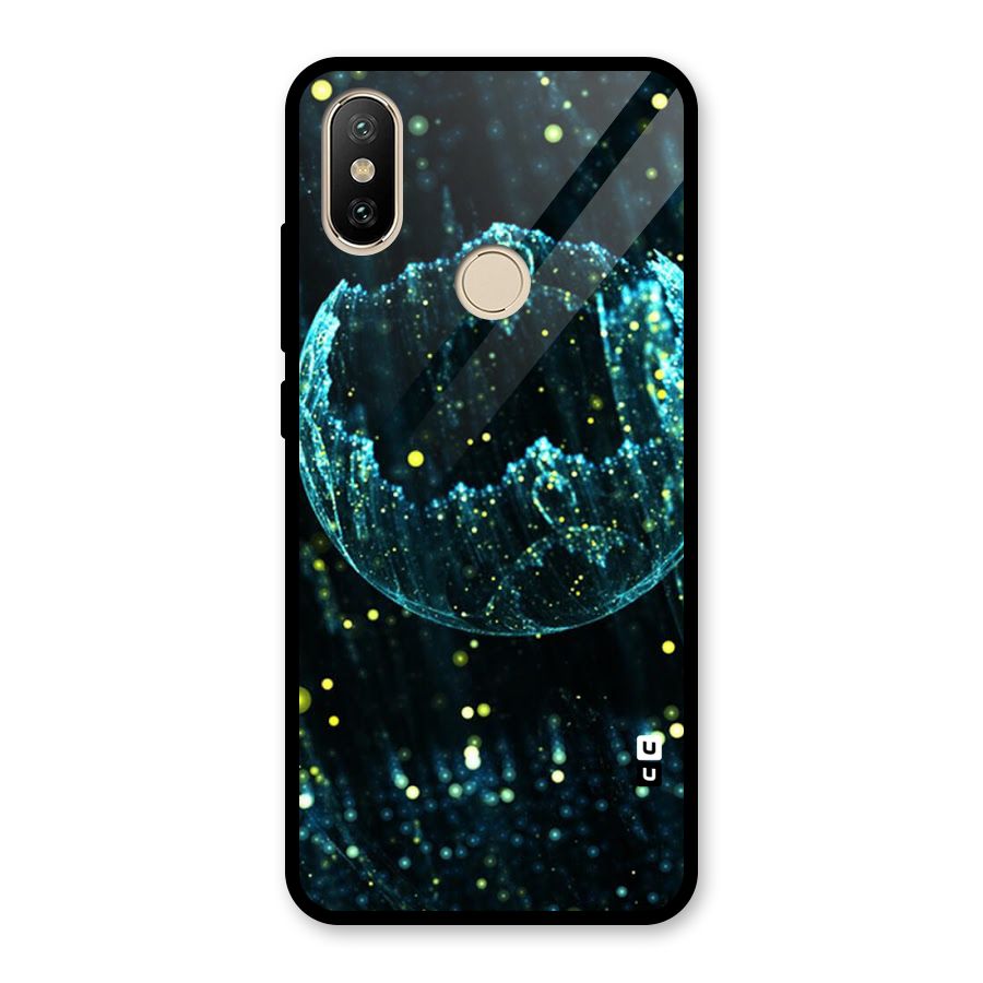 Yellow Rain Glass Back Case for Redmi A2